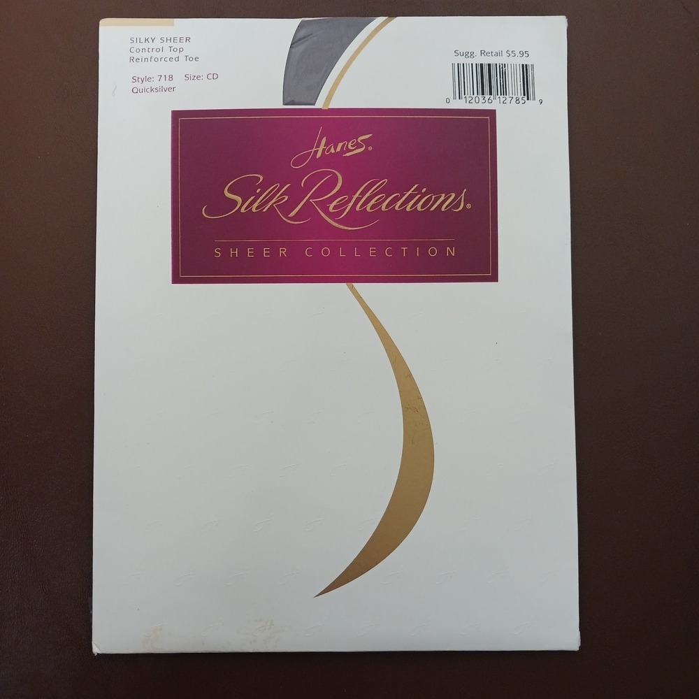 Hanes Silk Reflections Control Top Panty Hose  Silky Sheer Size CD Style 718